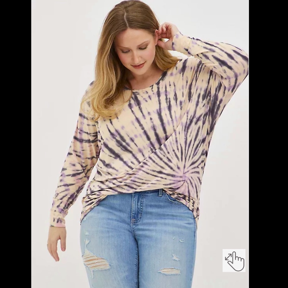 NWT TORRID Dolman Tee / Size 3X / Tie Dyed Crew Neck
